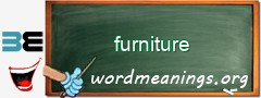 WordMeaning blackboard for furniture